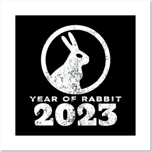 Rabbit Year 2023 Rabbit 2023 Chinese New Year's Astrology Zodiac Posters and Art